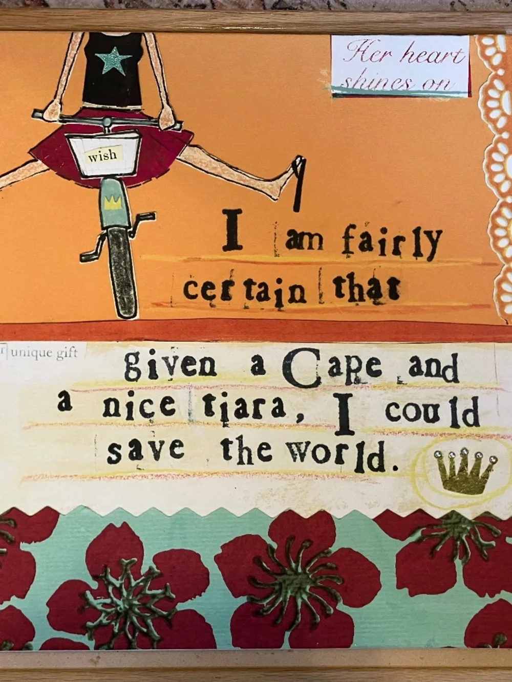 Canvas Print: I am fairly certain that given a cape and a tiara